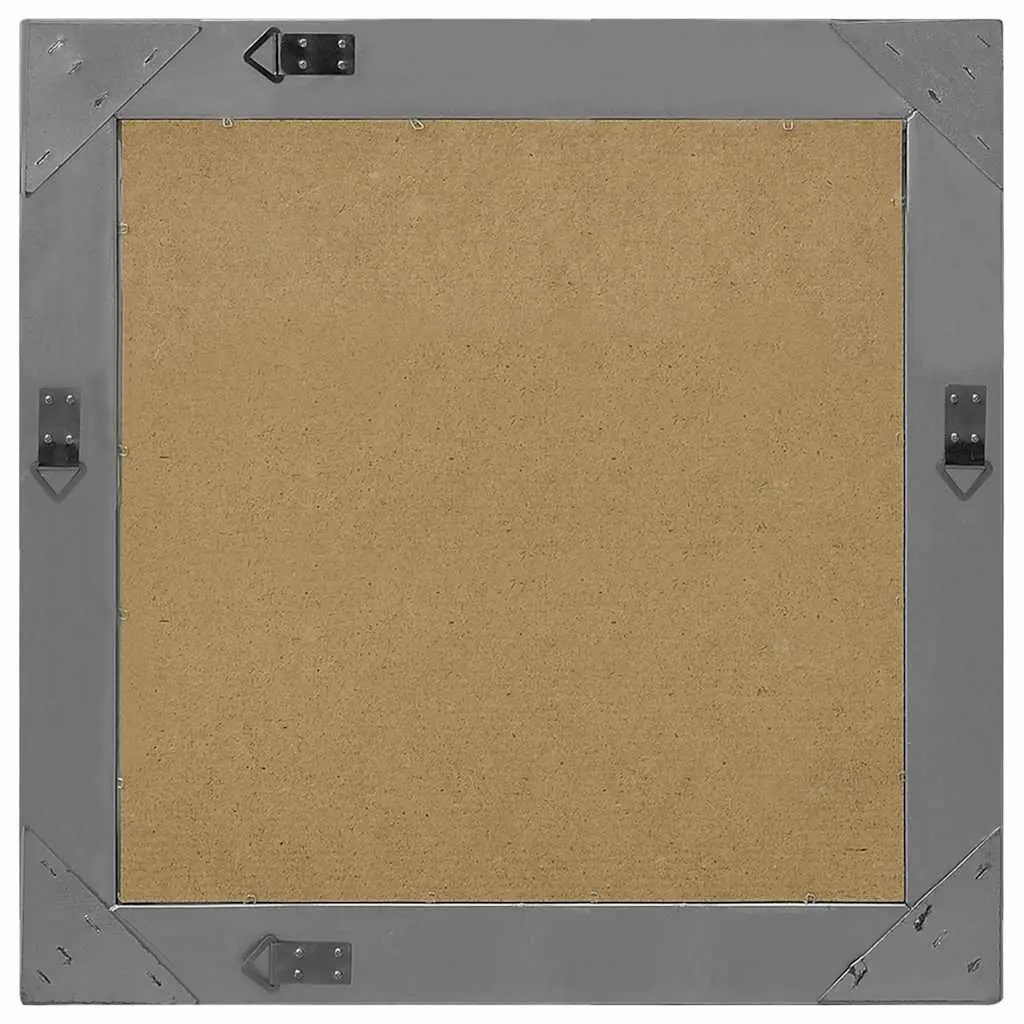 60x60 cm Black Baroque Style Wall Mirror with Frame