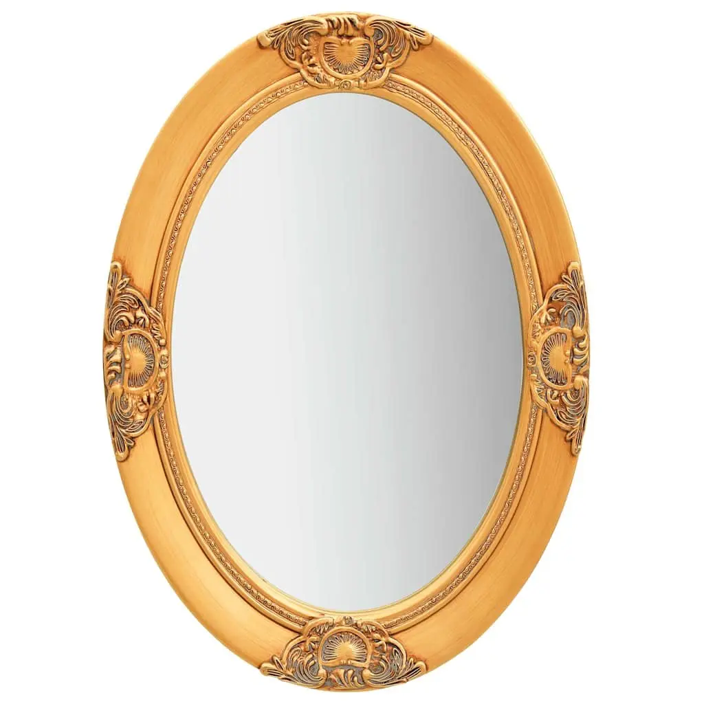 Wall Mirror Wooden Frame 50x70cm Gold Baroque Decorative