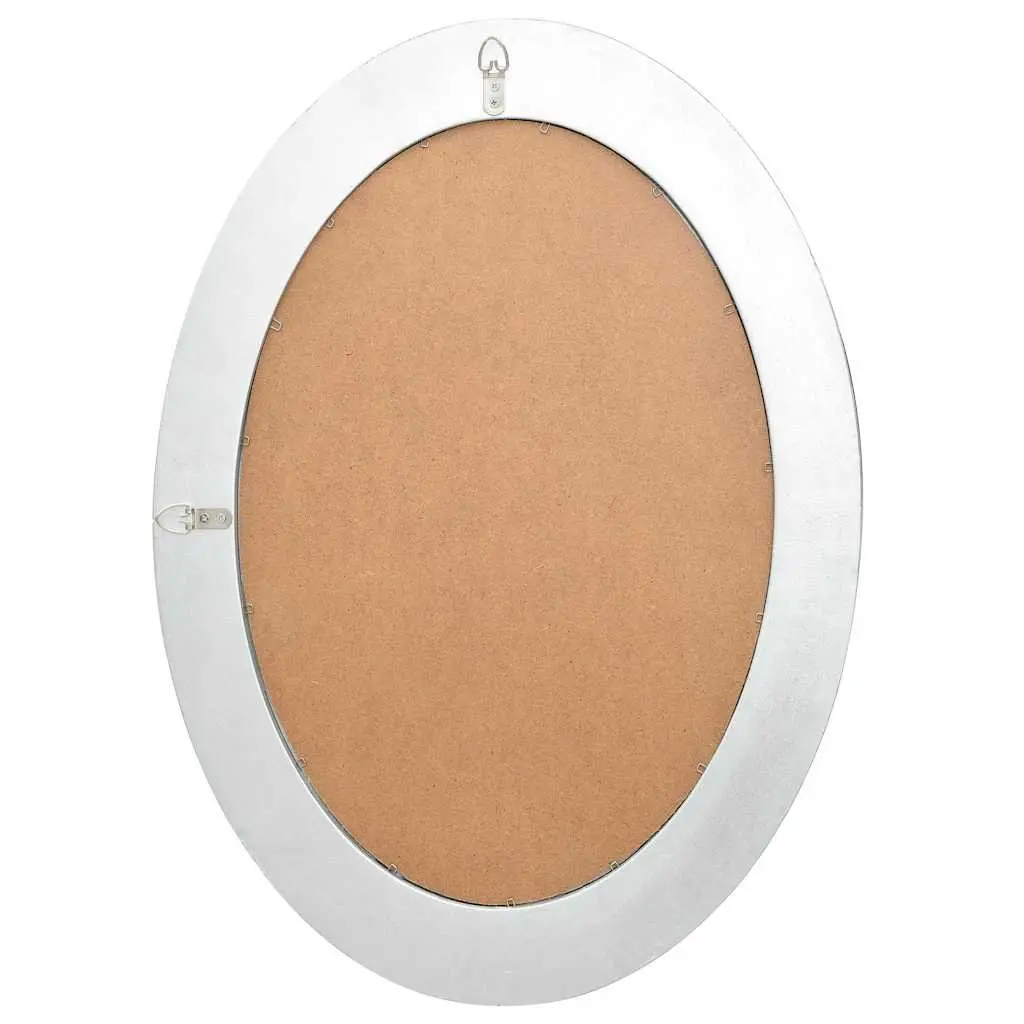 Wall Mirror Wooden Frame 50x70 cm Silver Baroque Style Bevelled Edge Home Decor