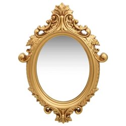 Gold Ornate Castle Style Wall Mirror 56x76 cm