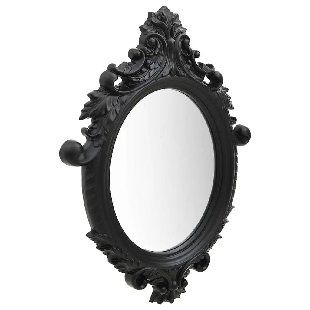 Wall Mirror PU 56x76cm Black Castle Style Ornate Frame