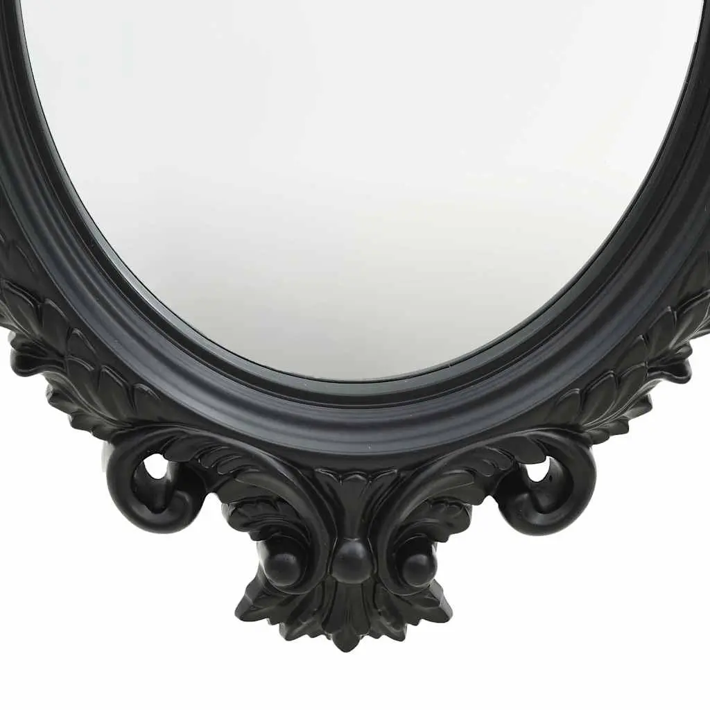 Wall Mirror PU 56x76cm Black Castle Style Ornate Frame