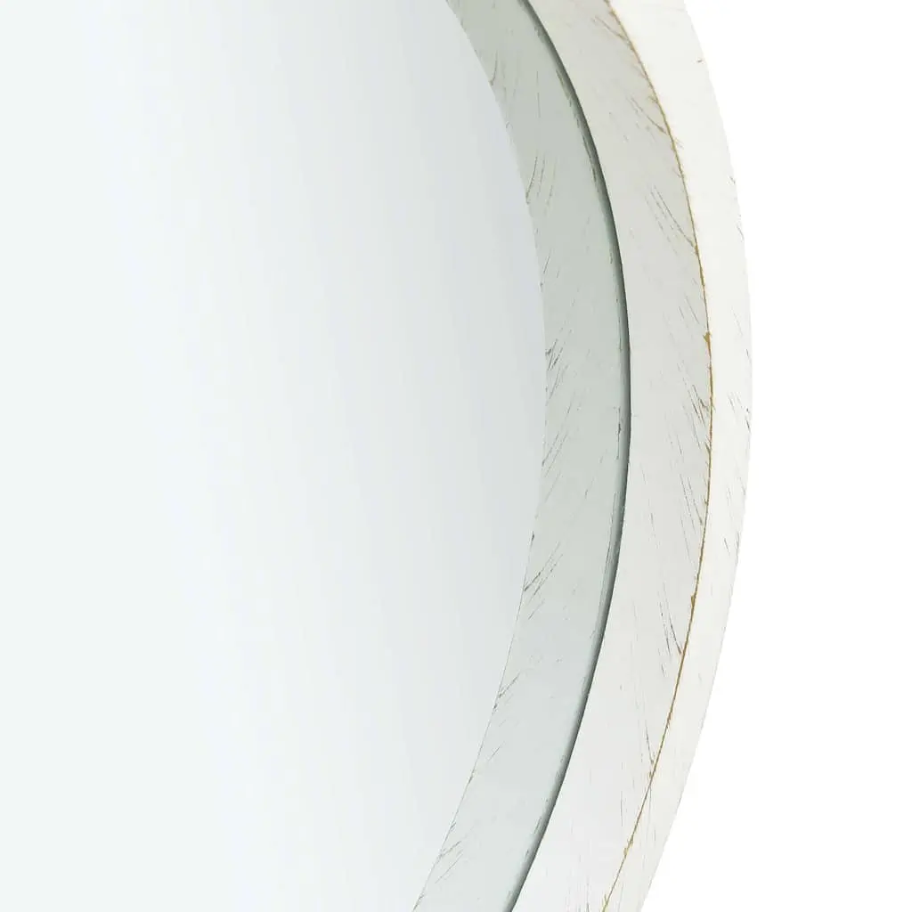 40cm Round Wall Mirror with Wooden Frame and Strap