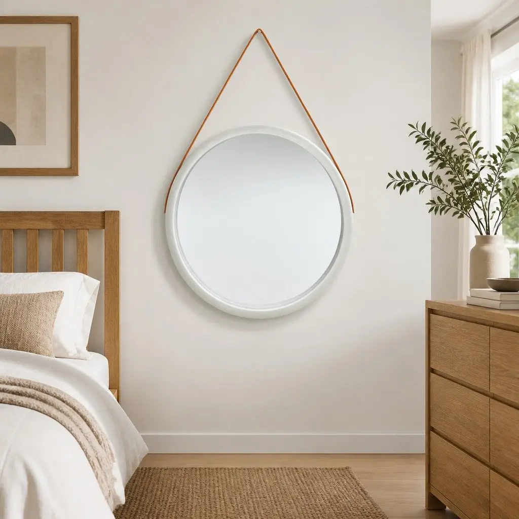 60cm Round Wall Mirror in Silver Frame