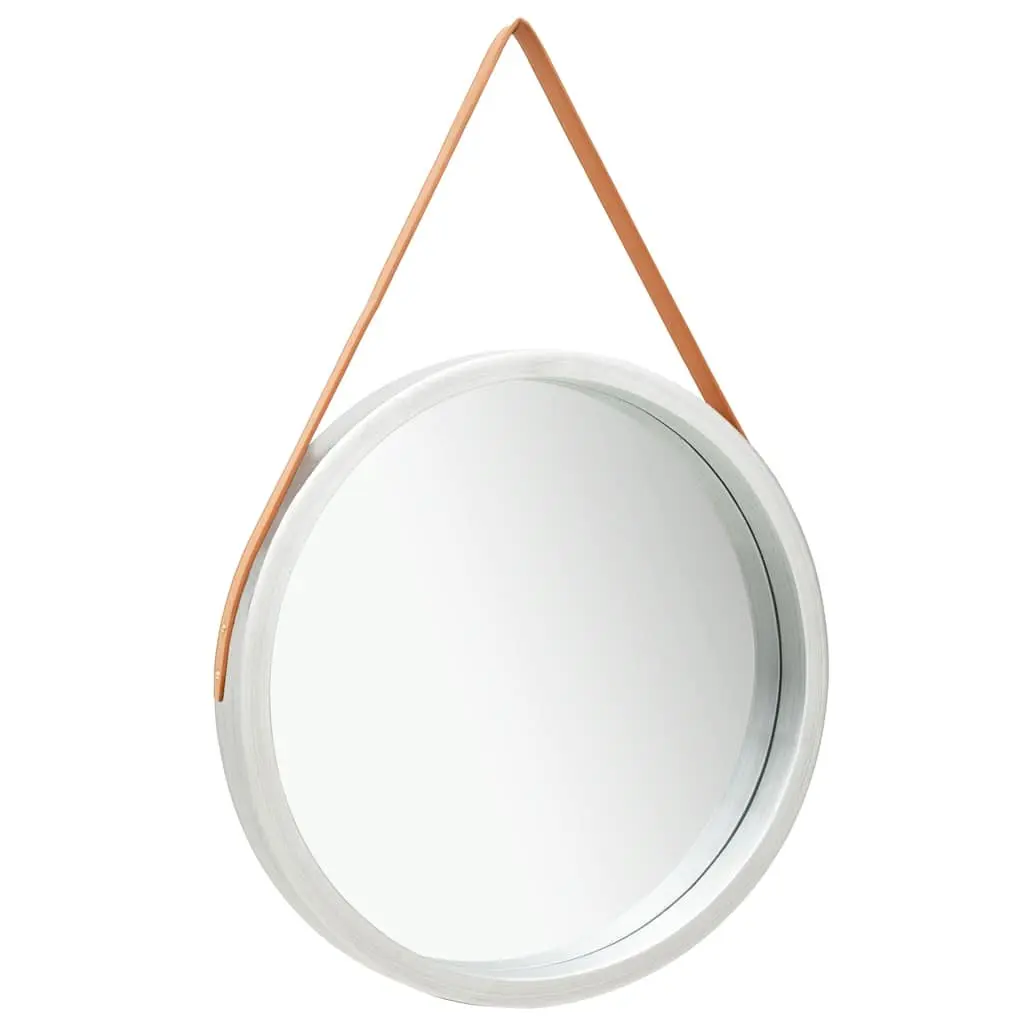 60cm Round Wall Mirror in Silver Frame