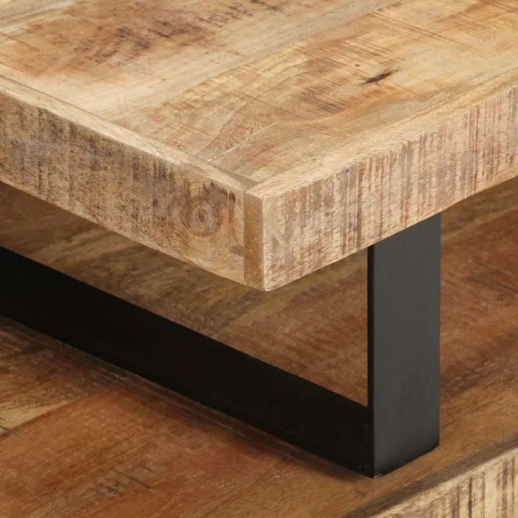 Solid Mango Wood Coffee Table Set for Classic Living Rooms