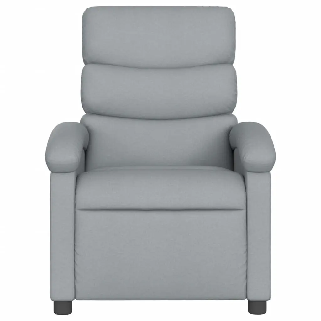 Recliner Chair with Electric Massage Function in Grey Fabric