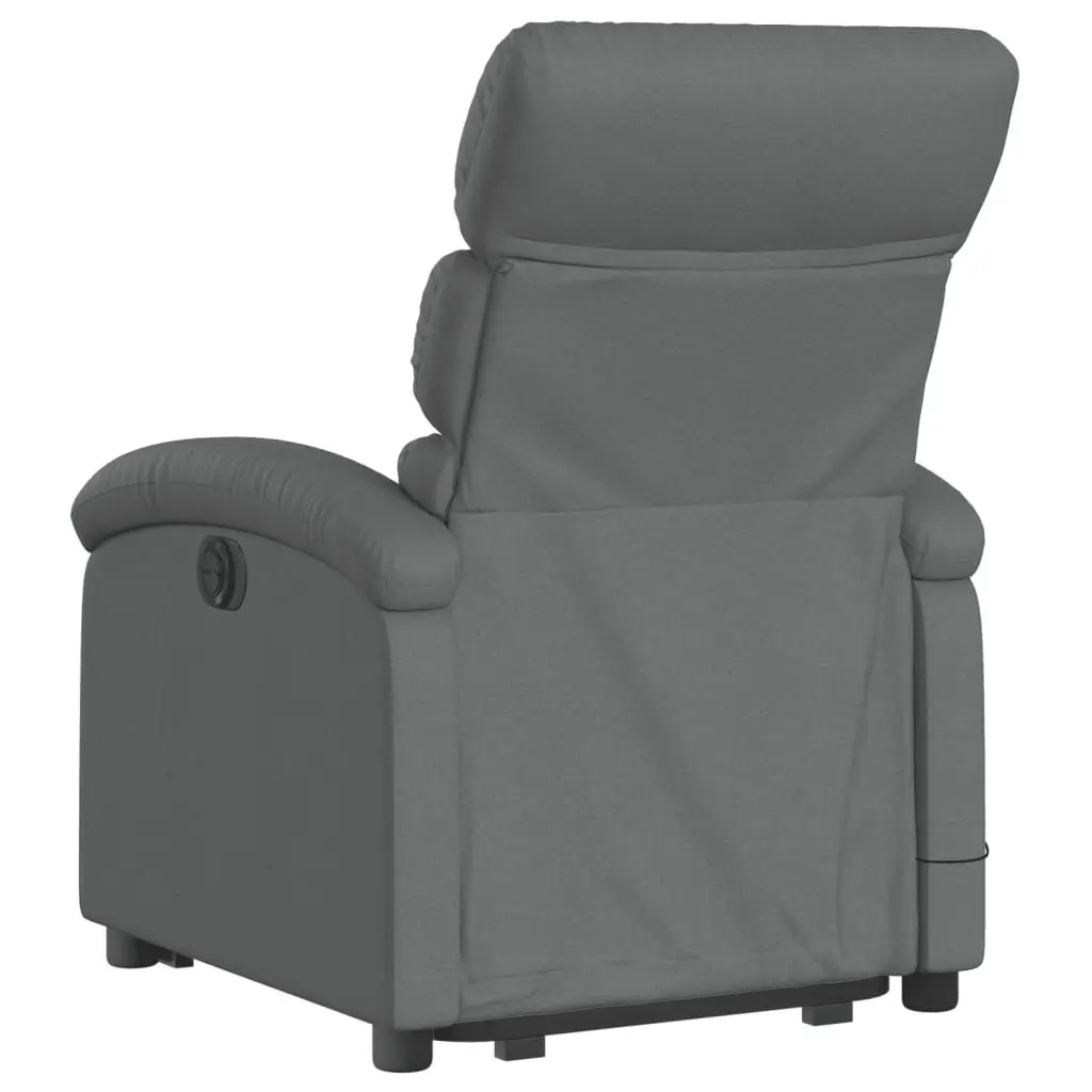 Electric Stand Up Massage Recliner Chair Grey Fabric Armchair Power Lift Recline