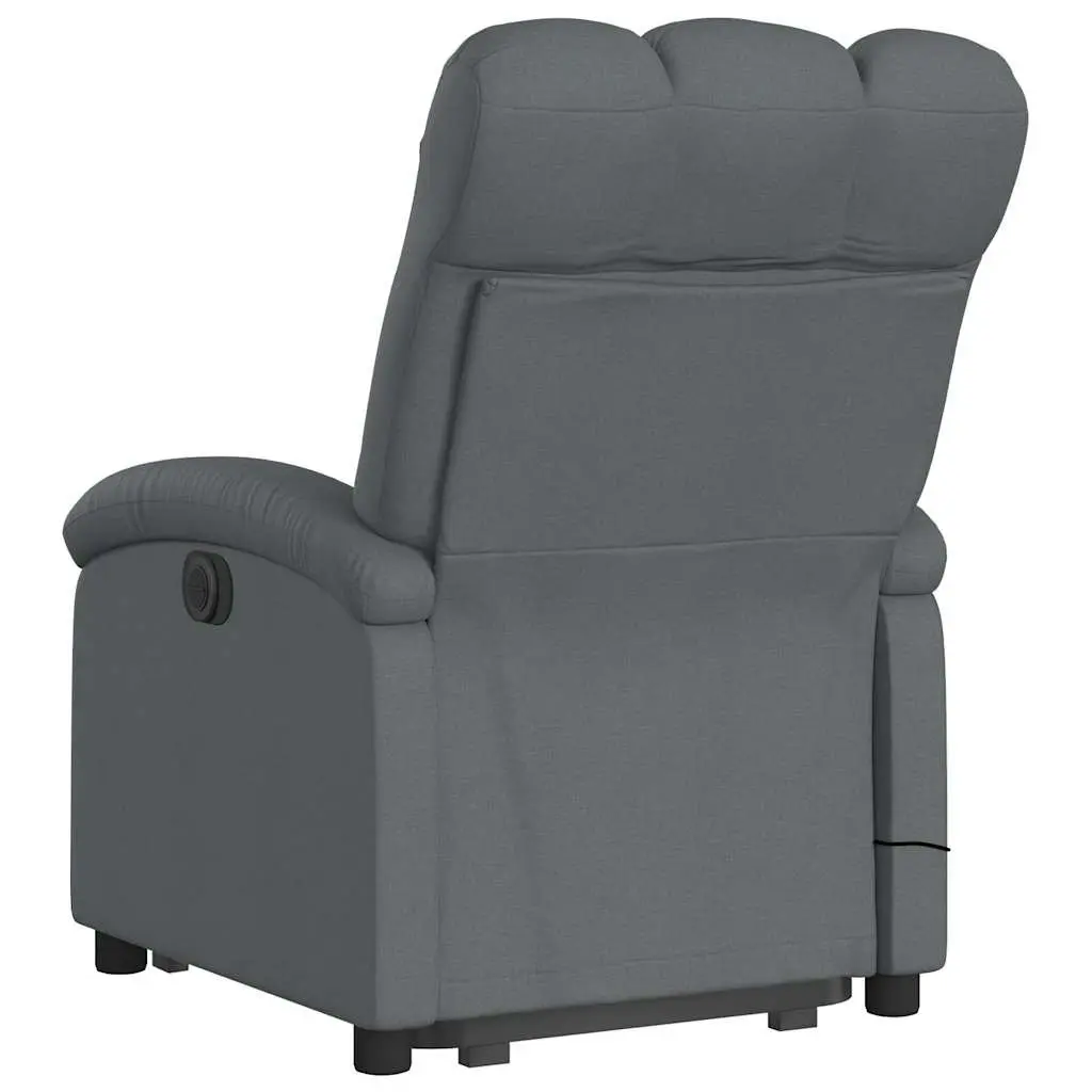 Grey Fabric Electric Lift Recliner Chair