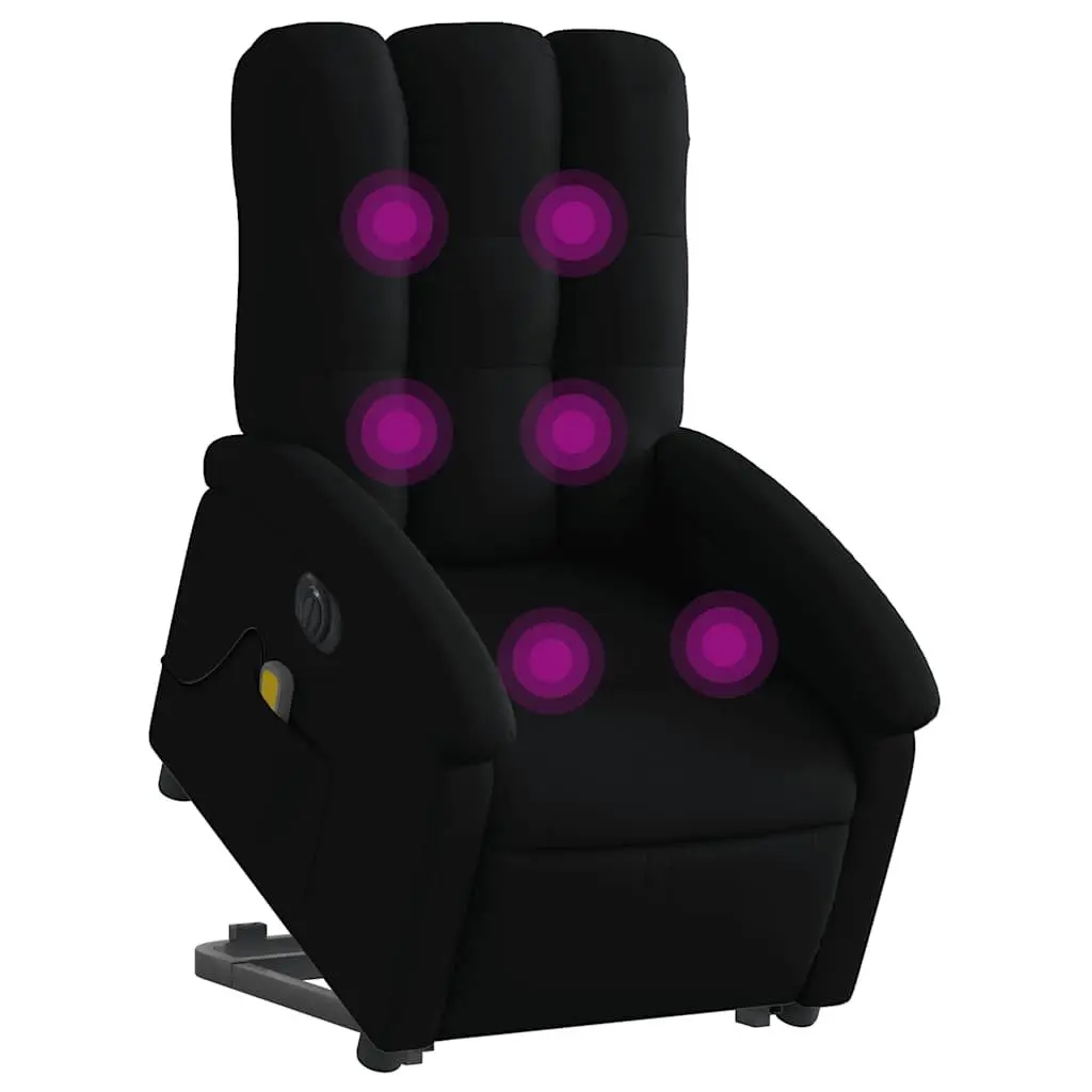 Electric Massage Chair Fabric Recliner Armchair Black