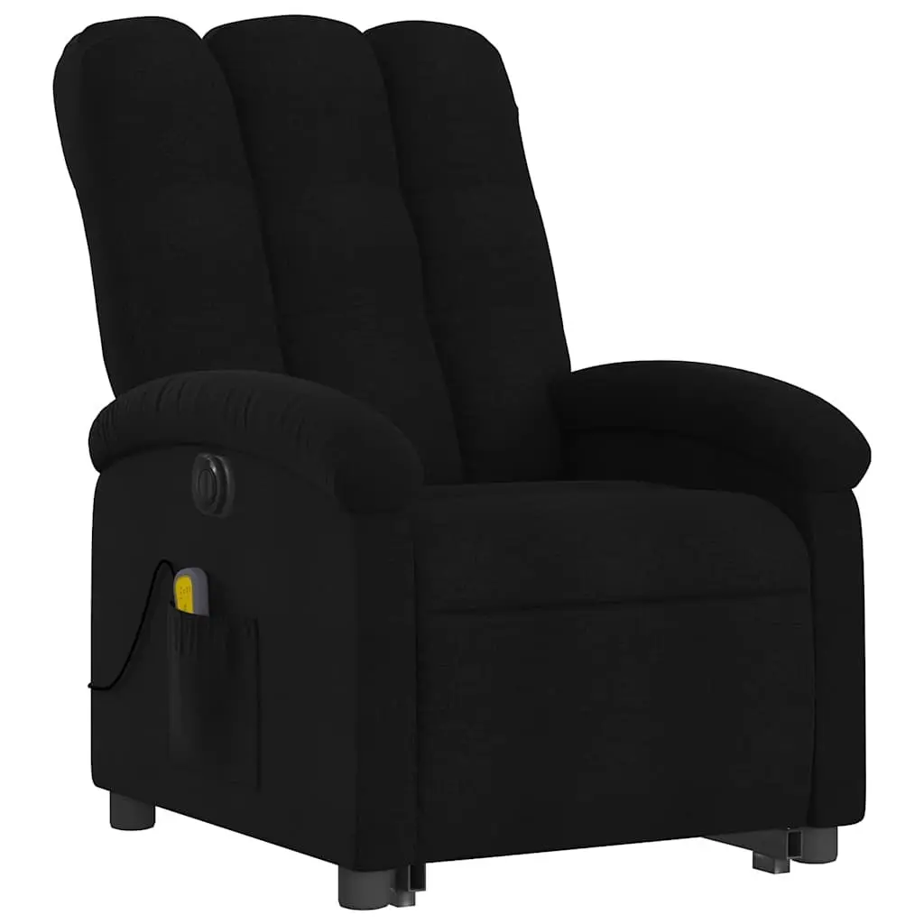 Electric Massage Chair Fabric Recliner Armchair Black