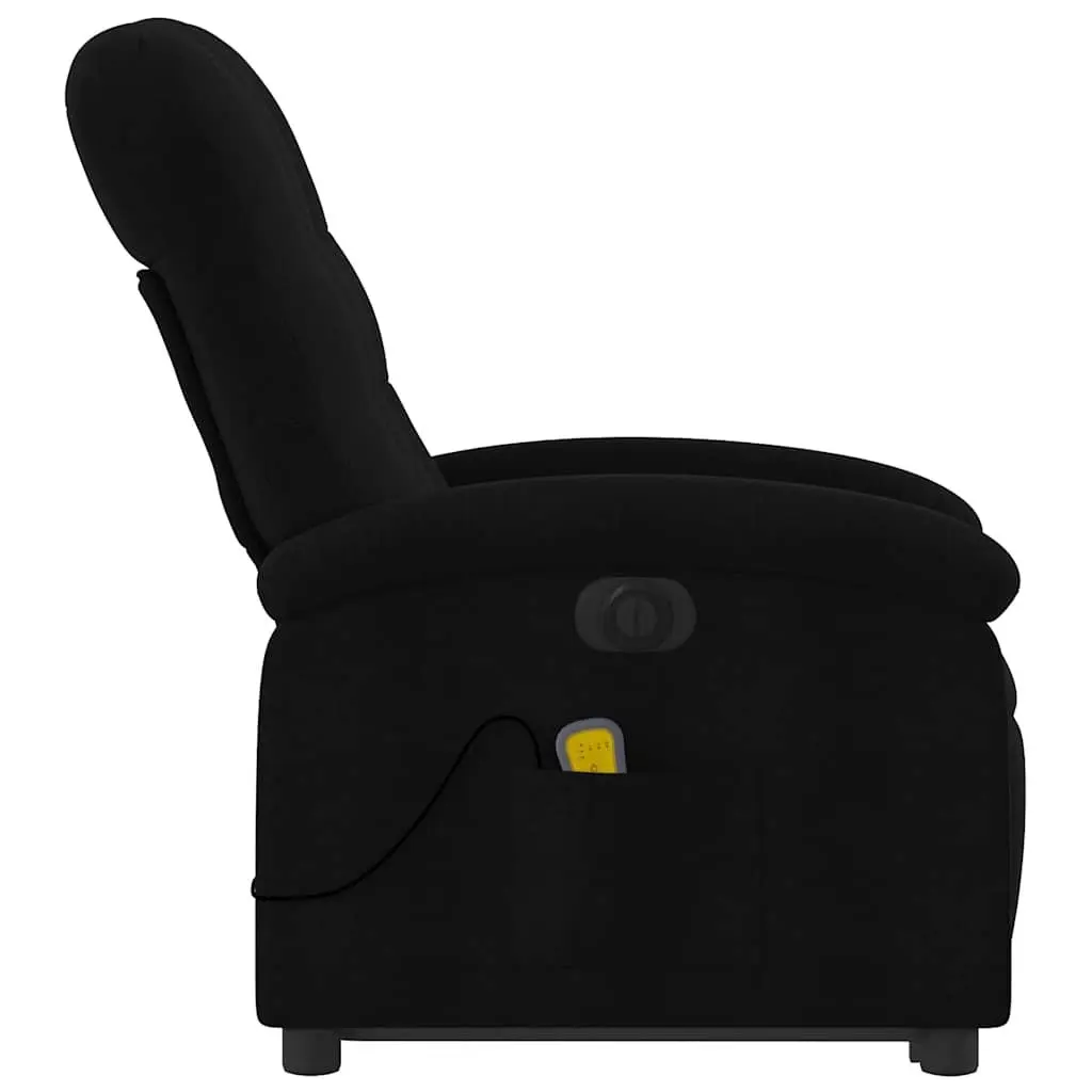 Electric Massage Chair Fabric Recliner Armchair Black