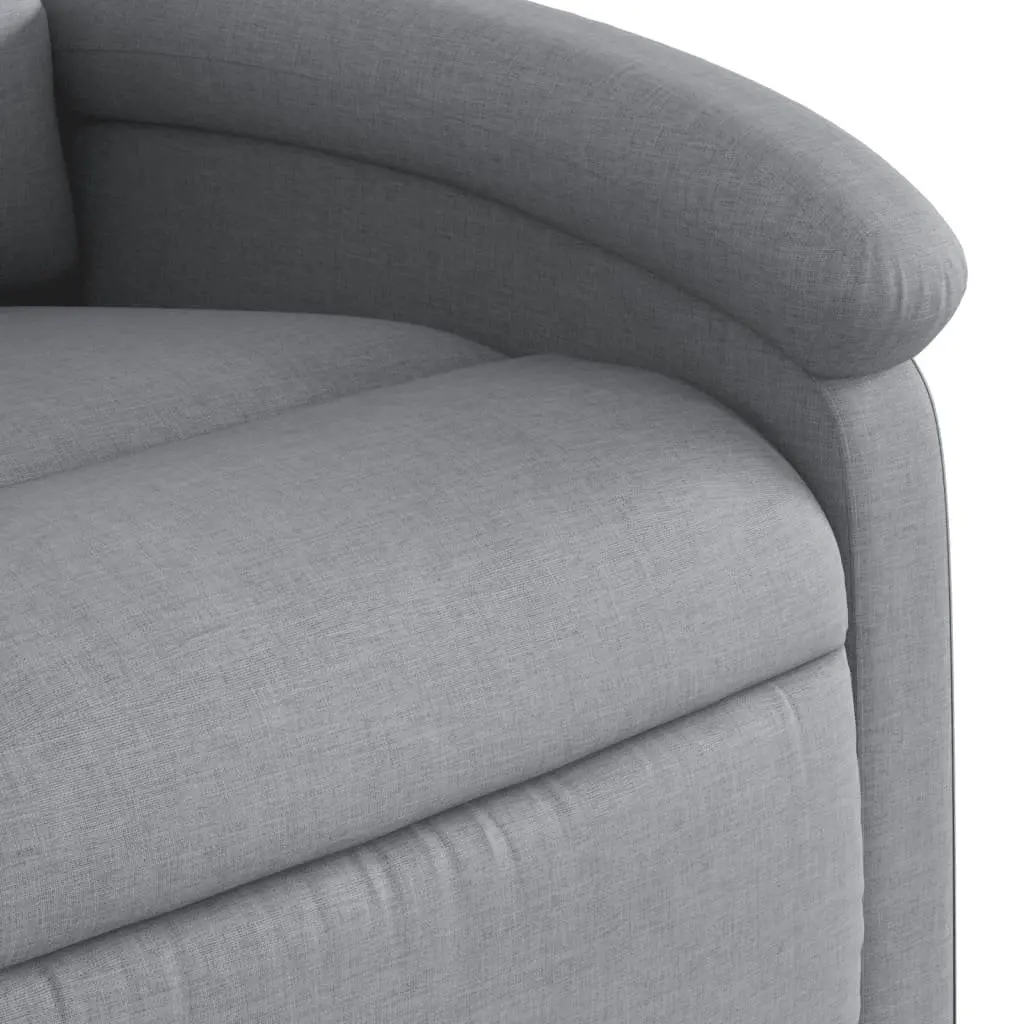 Recliner Chair Fabric Grey Manual Reclining Armchair