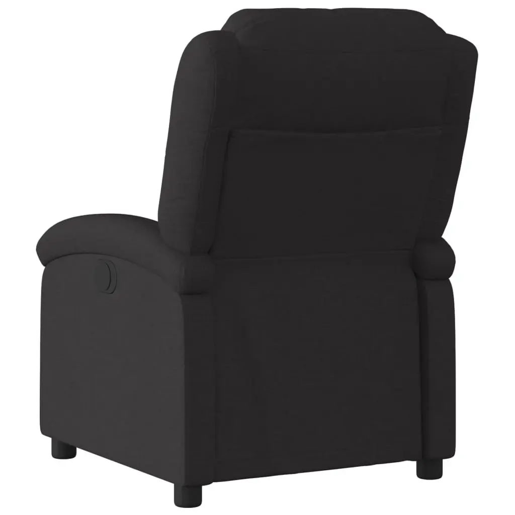 Black Fabric Recliner Chair with Manual Function