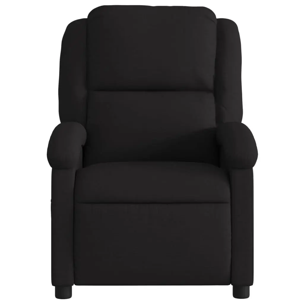 Black Fabric Recliner Chair with Manual Function