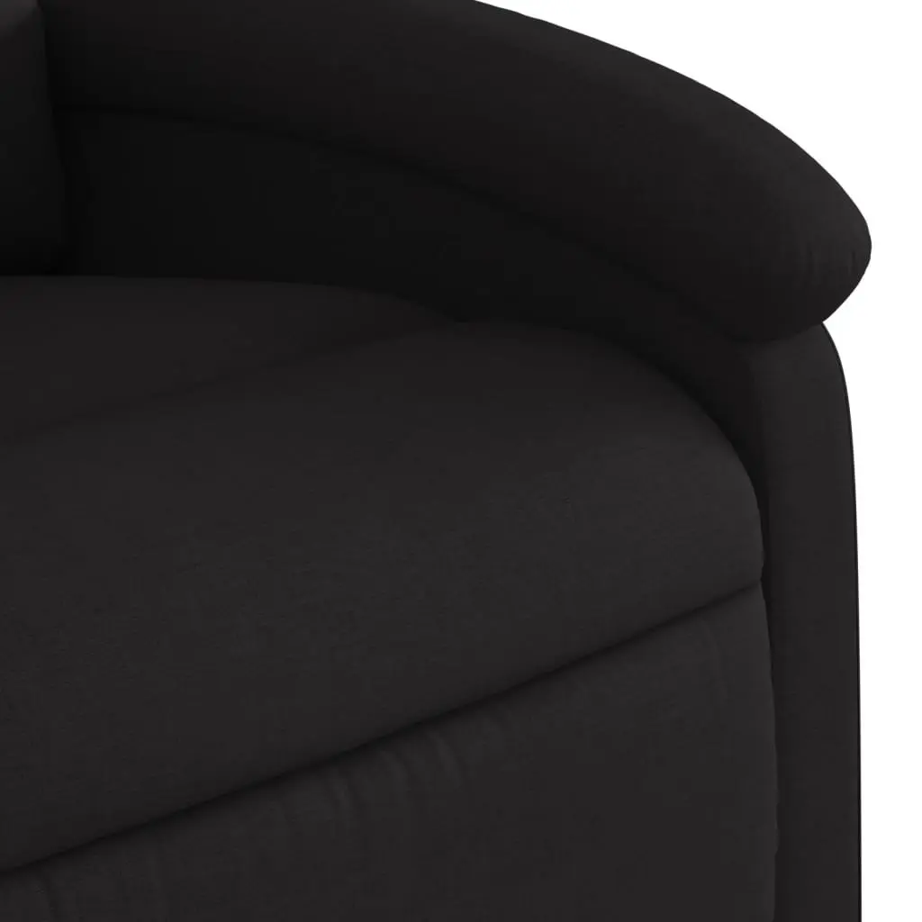 Black Fabric Recliner Chair with Manual Function