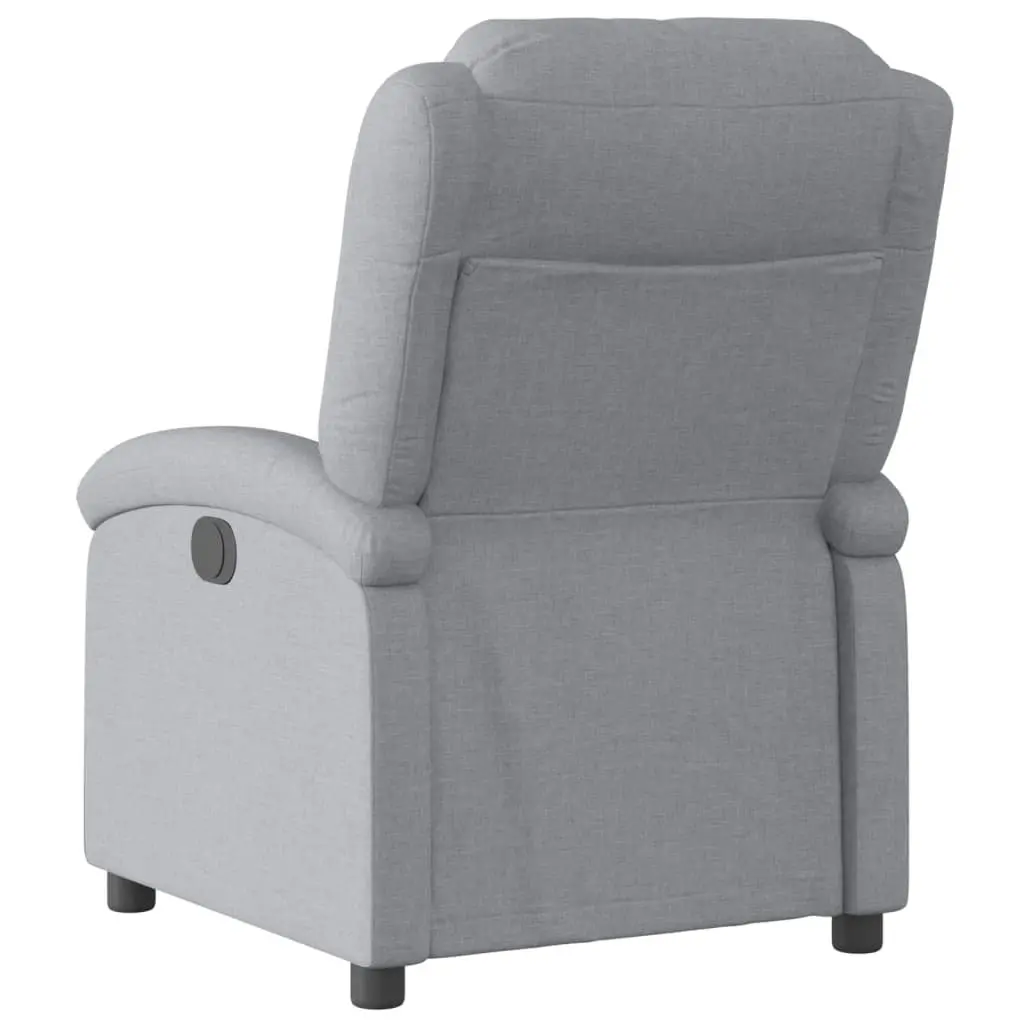 Electric Recliner Chair Fabric Light Grey