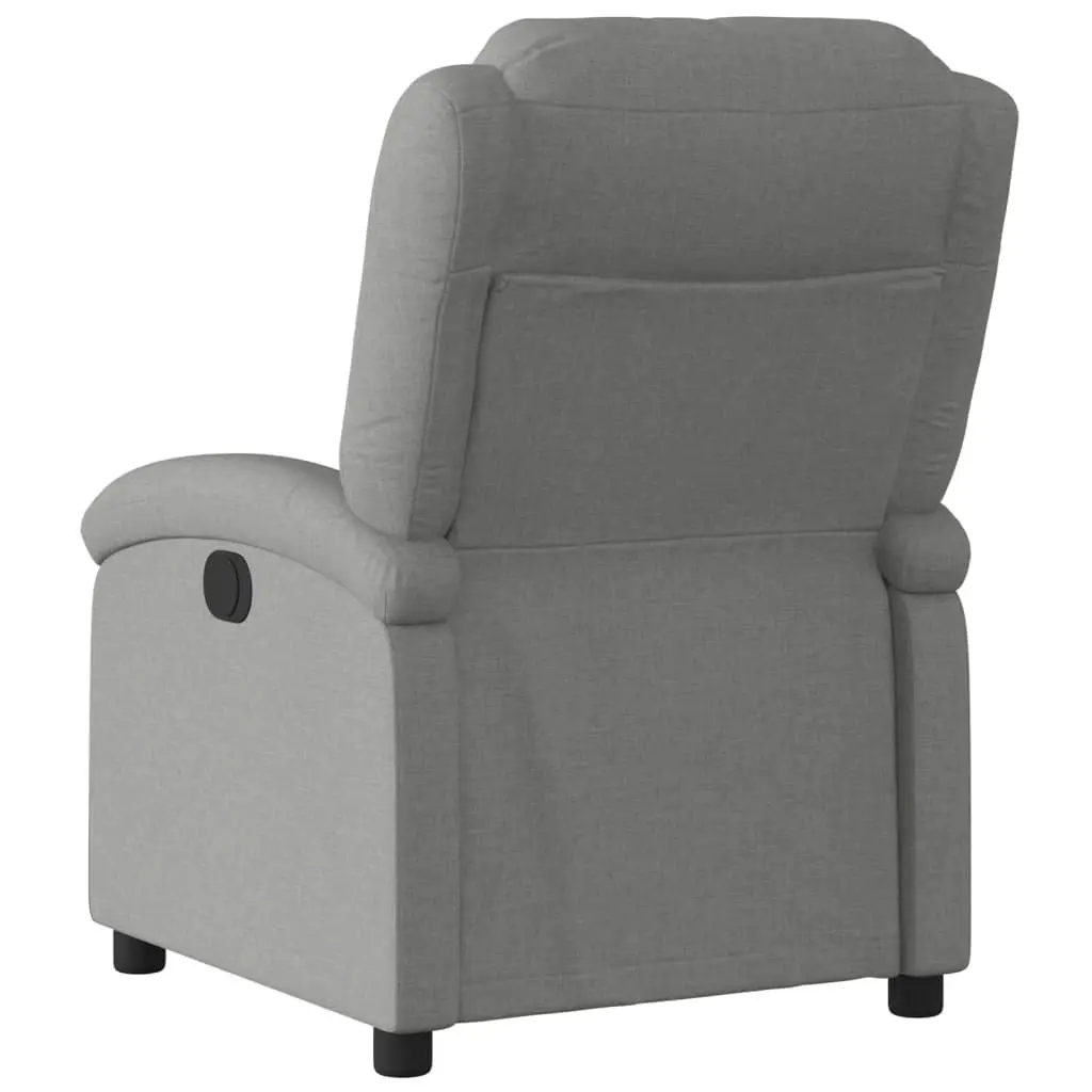 Electric Recliner Chair Fabric Grey