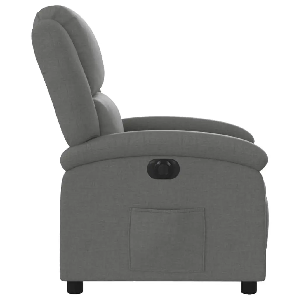 Electric Recliner Chair Fabric Grey
