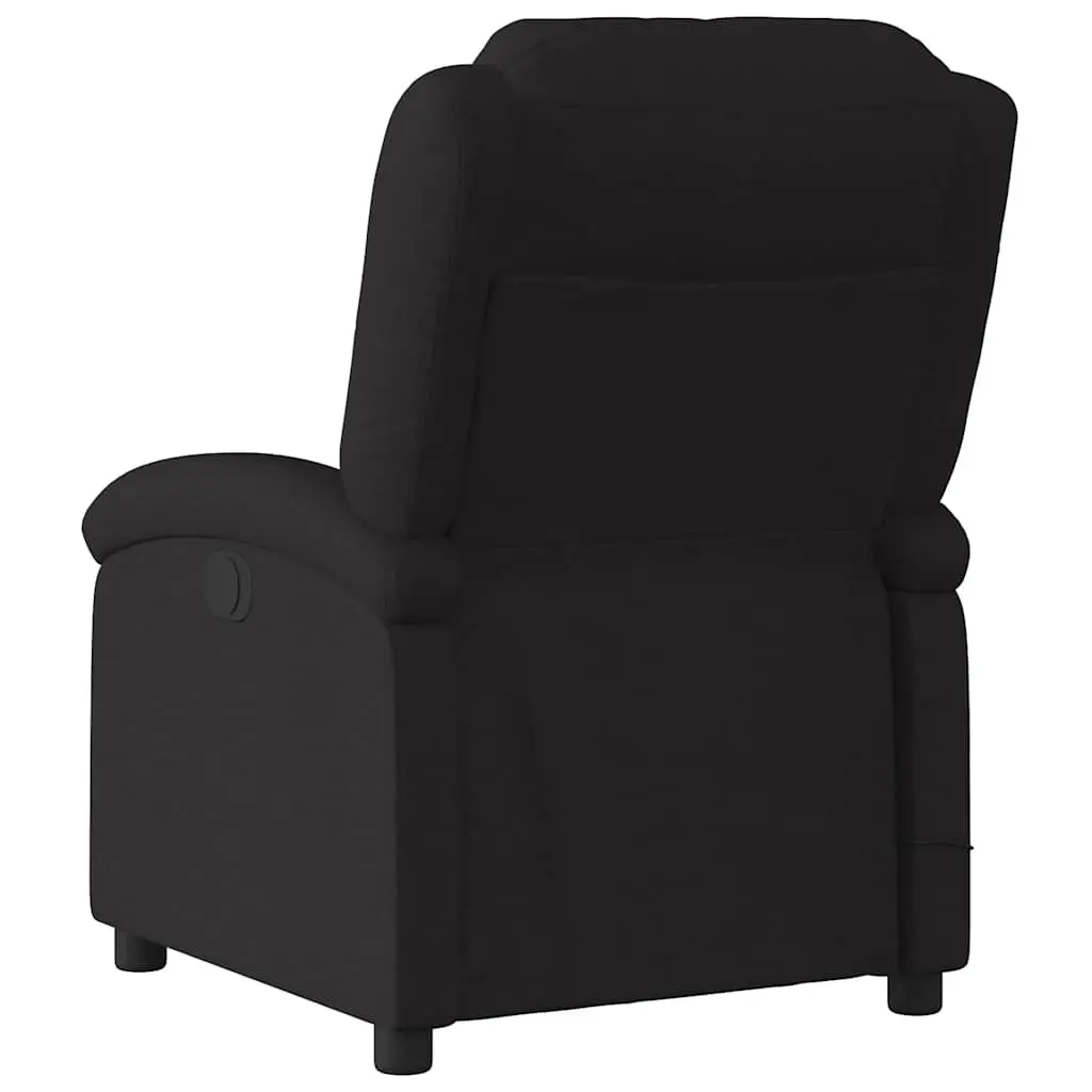 Electric Massage Recliner Chair Fabric Black