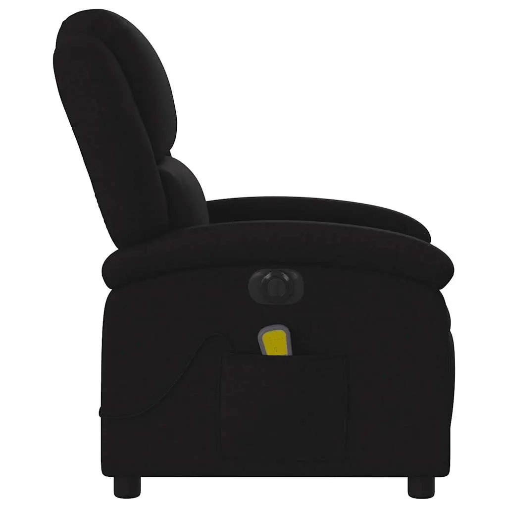 Electric Massage Recliner Chair Fabric Black