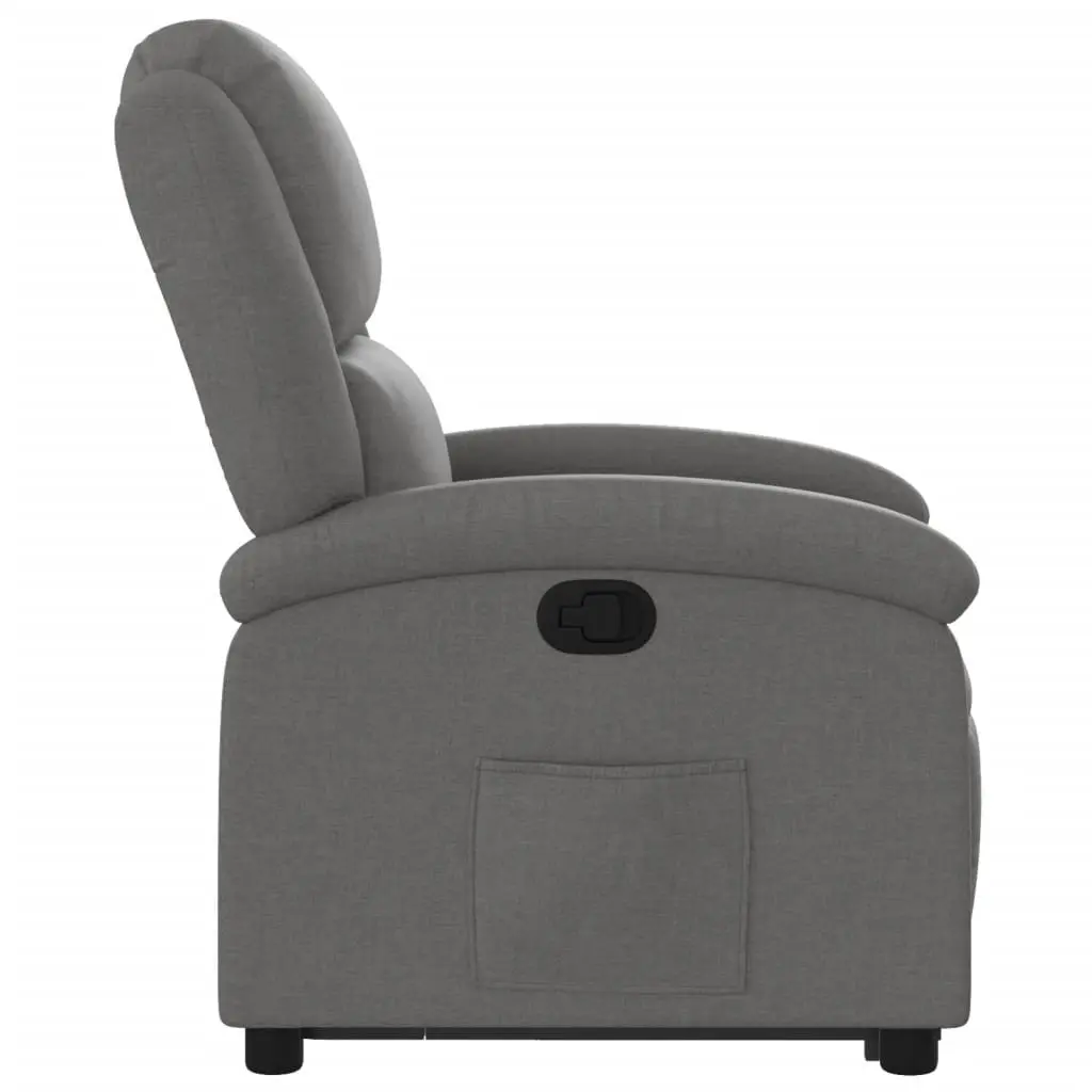 Dark Grey Fabric Stand Up Recliner Chair