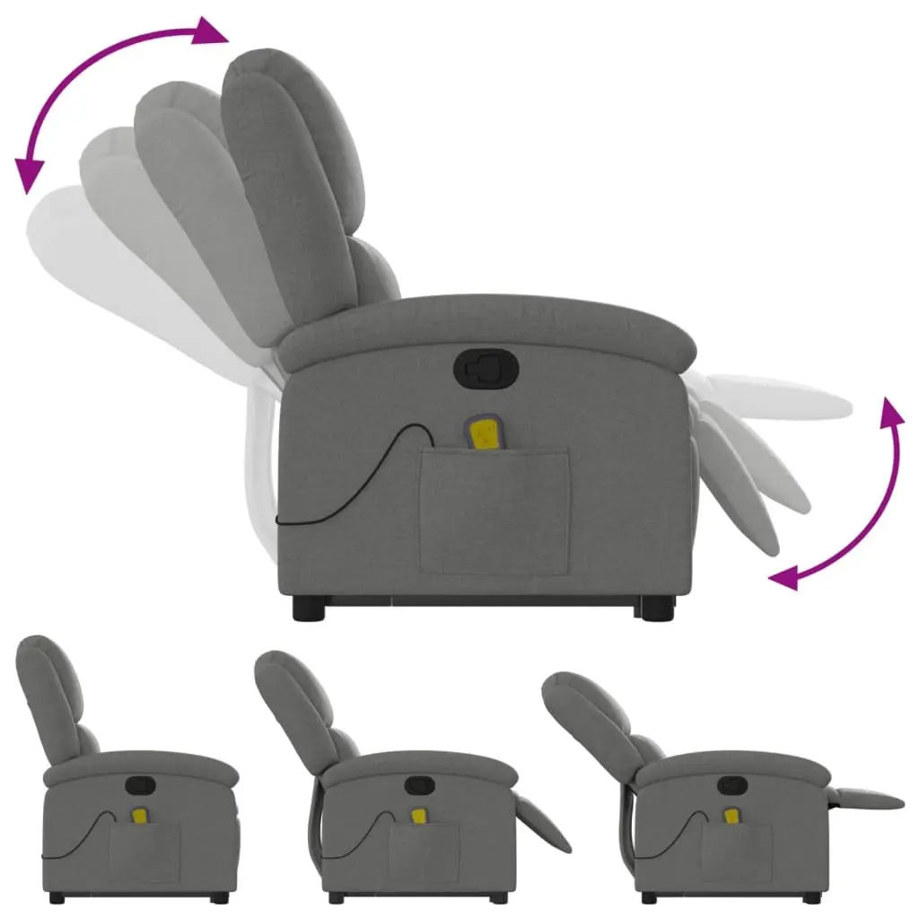 Electric Massage Chair Fabric Grey