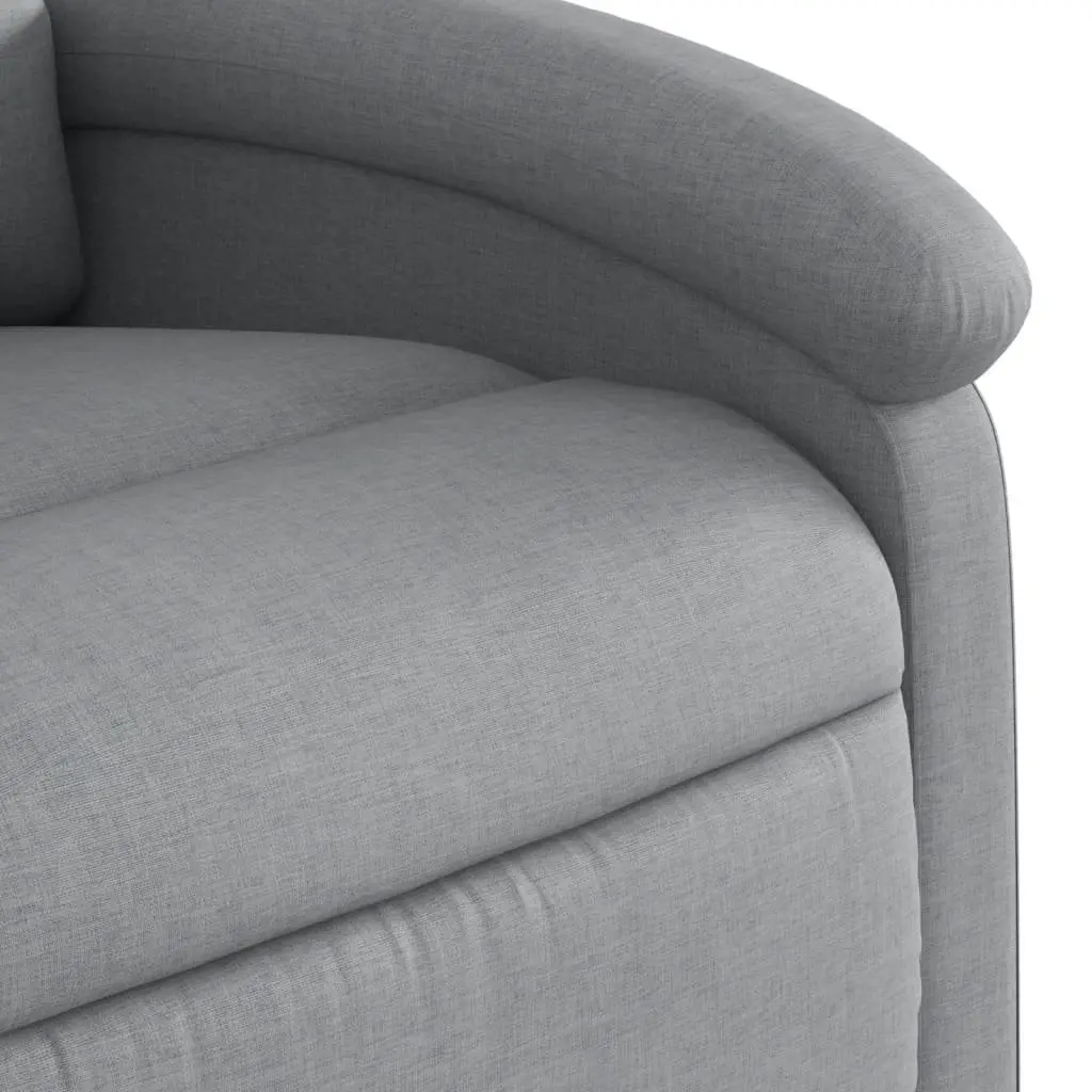 Electric Recliner Chair Fabric Light Grey