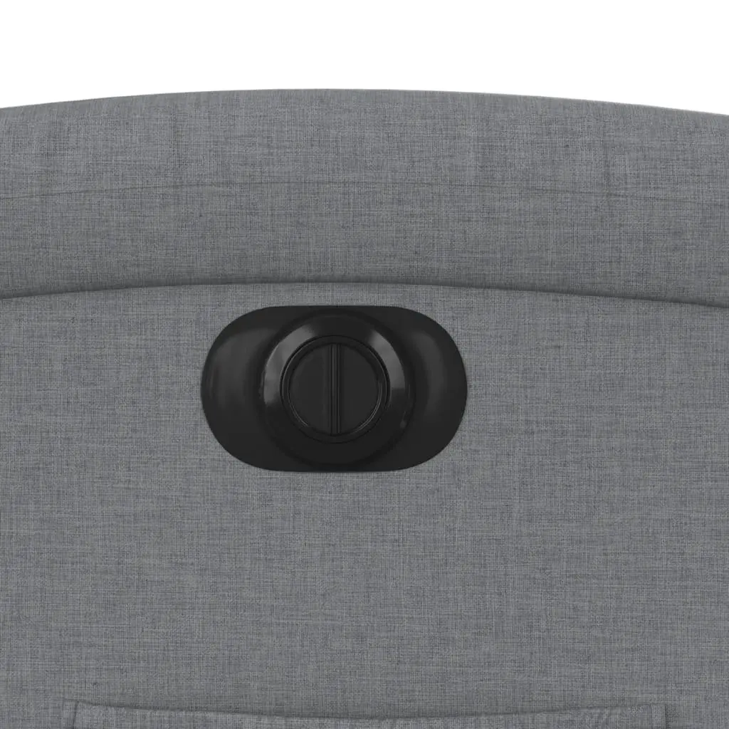 Electric Recliner Chair Fabric Light Grey