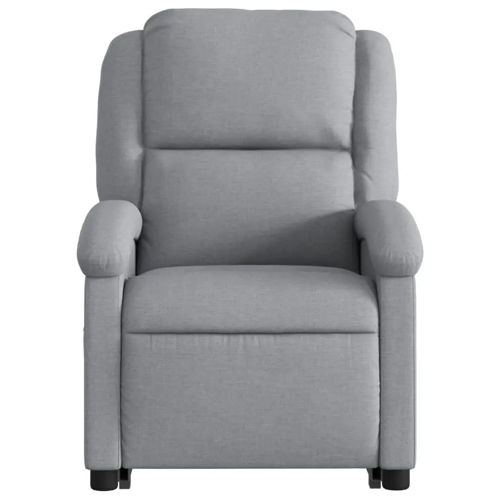 Electric Recliner Chair Fabric Light Grey