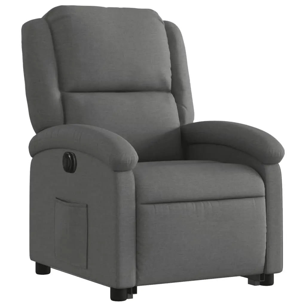 Electric Recliner Chair Fabric Grey