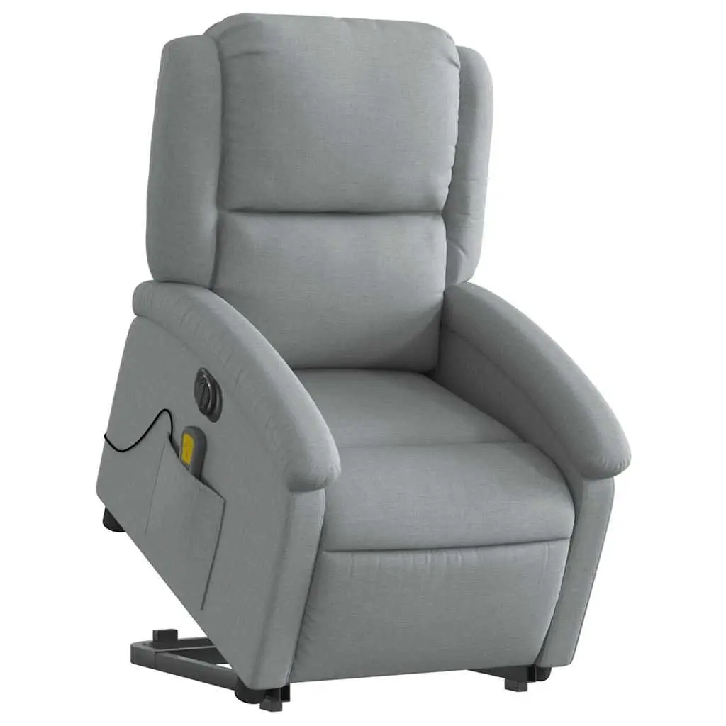 Electric Massage Recliner Chair in Grey Fabric