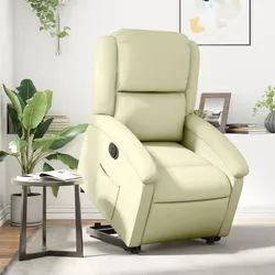 Cream Leather Electric Lift Recliner Chair for Comfort
