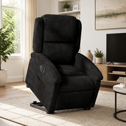 High-Quality Electric Recliner Chair in Black Velvet