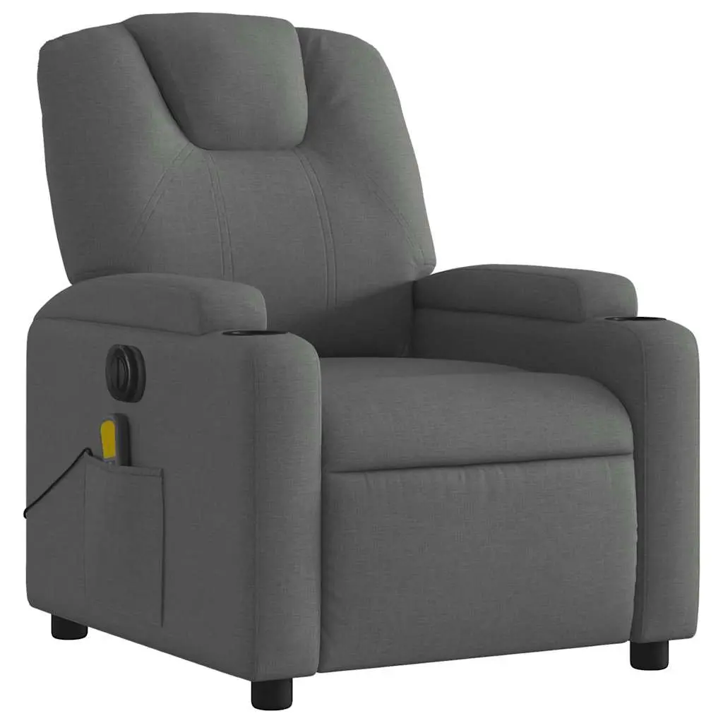 Electric Massage Recliner Chair in Grey Fabric
