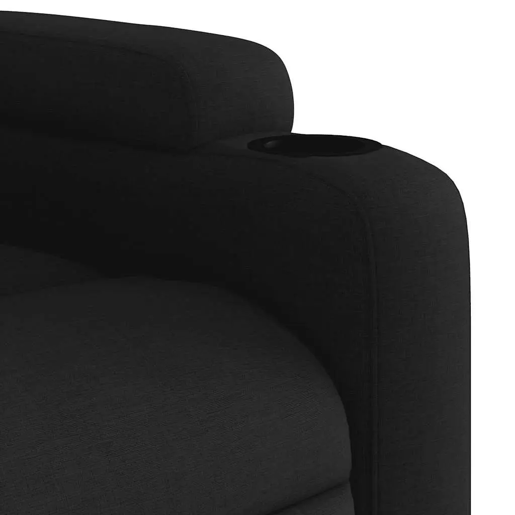 Electric Massage Recliner Chair Fabric Black
