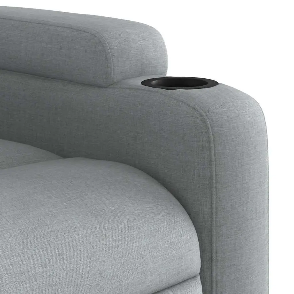 Power Lift Grey Fabric Recliner Chair with Massage