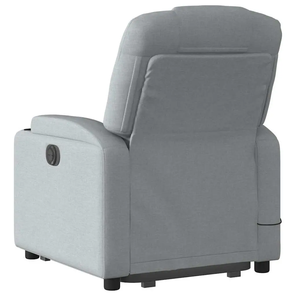 Power Lift Grey Fabric Recliner Chair with Massage