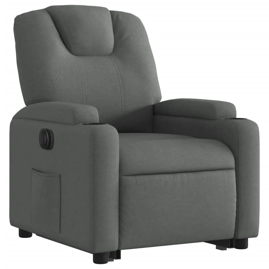Grey Fabric Electric Recliner Chair with Power Lift