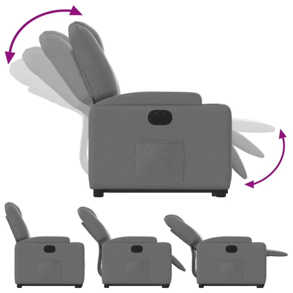 Grey Fabric Electric Recliner Chair with Power Lift
