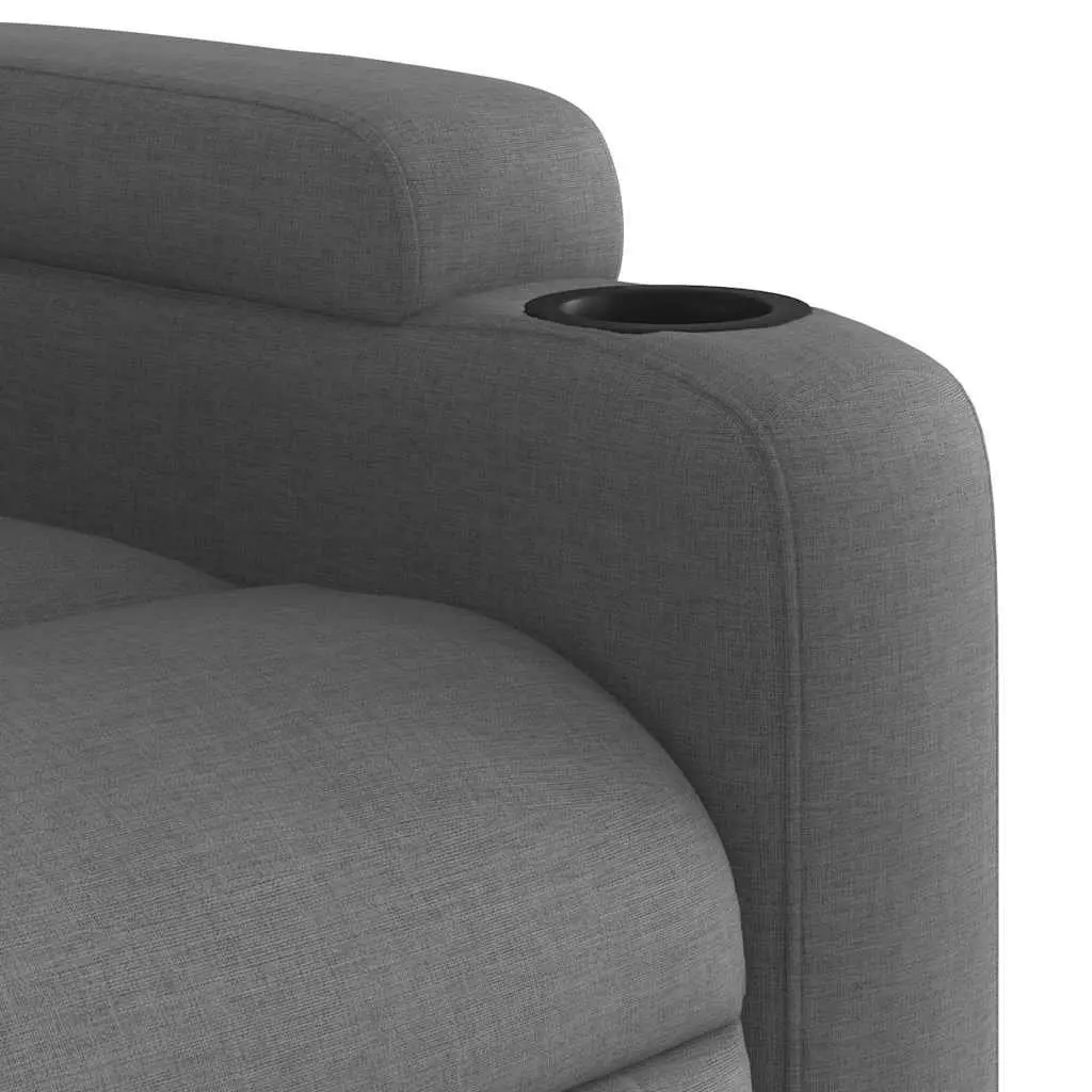 Grey Fabric Electric Recliner Chair with Massage and Lift