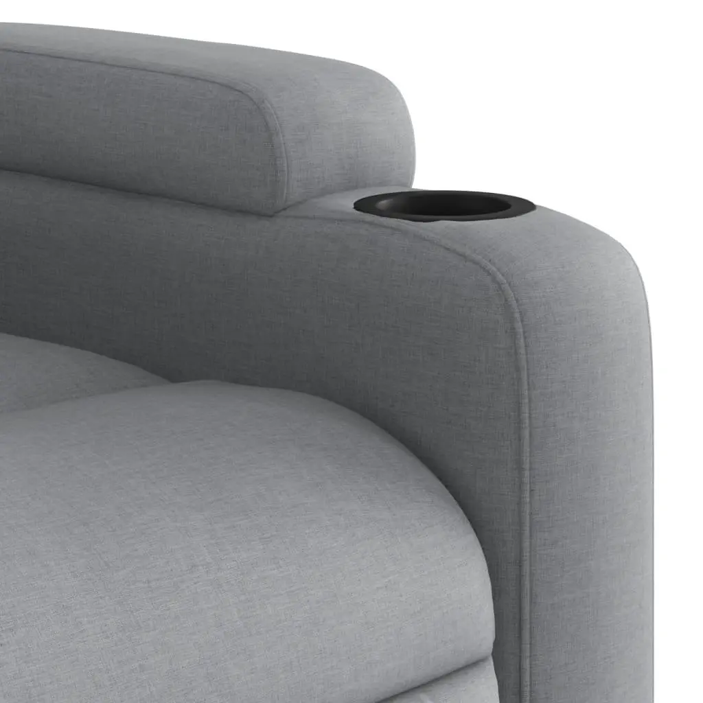 Electric Recliner Chair Fabric Light Grey