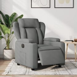 Dark Grey Electric Recliner Chair with Comfort Features