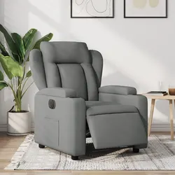 Dark Grey Electric Recliner Chair with Comfort Features