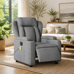 Electric Massage Recliner Chair with Adjustable Footrest