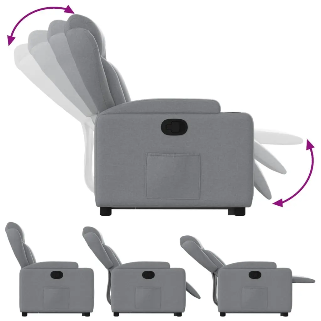 Electric Power Lift Grey Fabric Recliner Chair