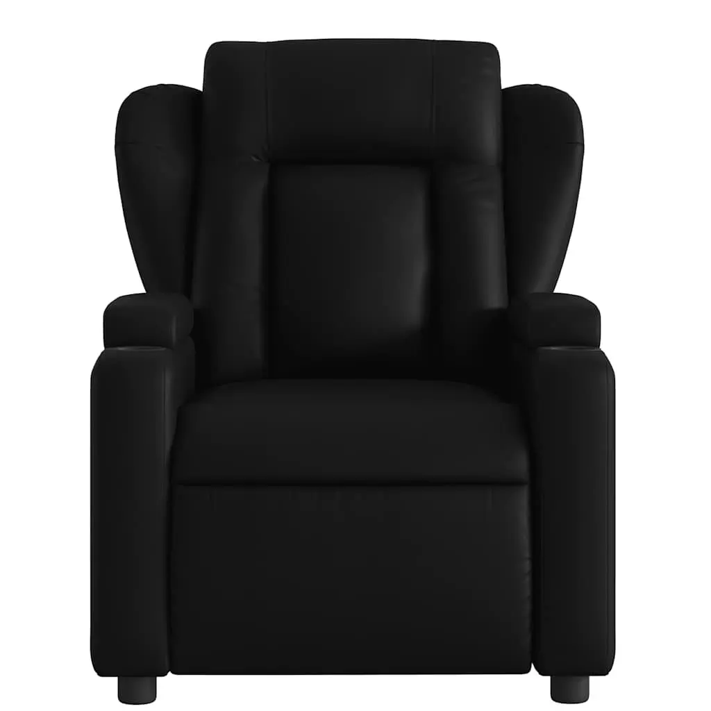 Black Faux Leather Massage Recliner Chair