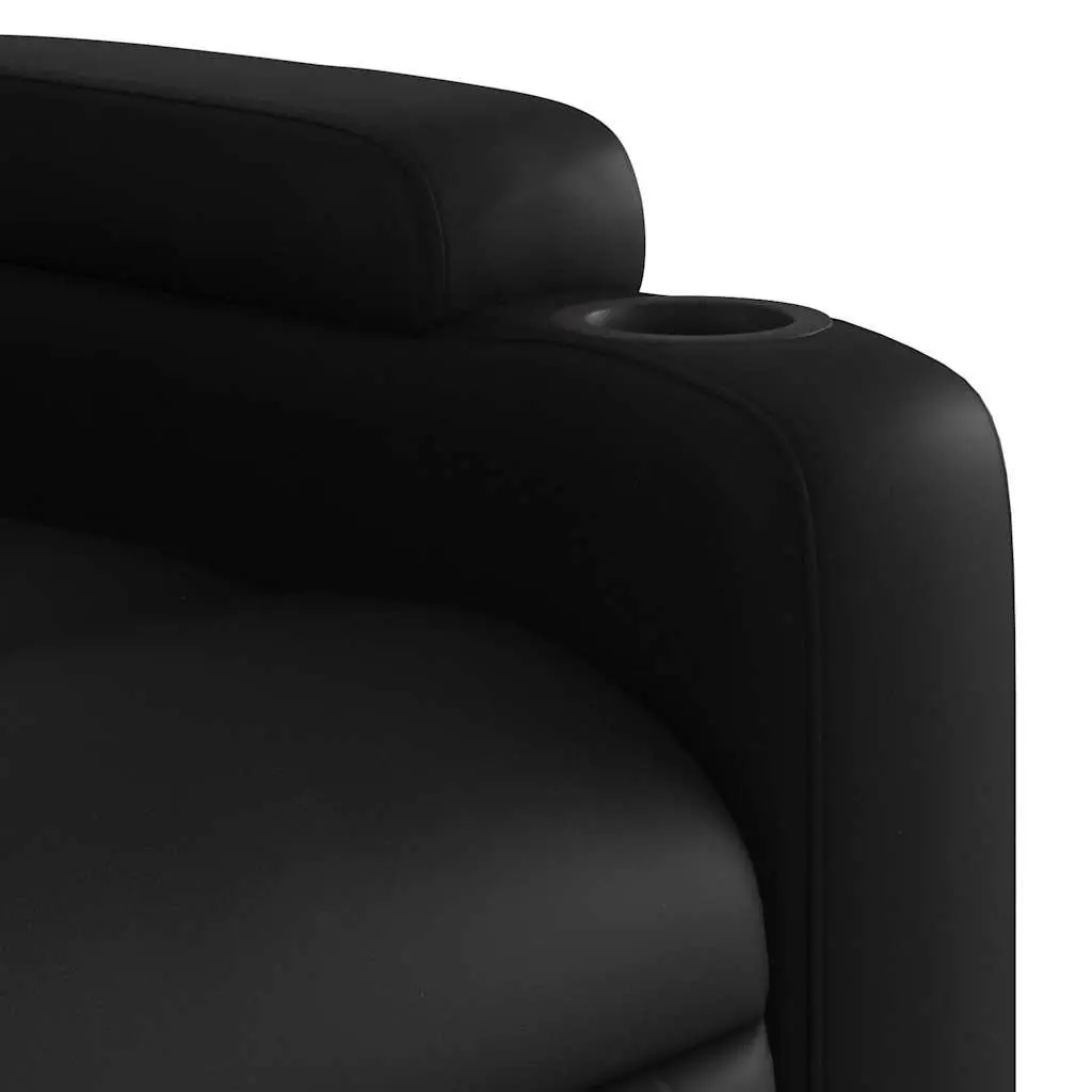 Black Faux Leather Massage Recliner Chair