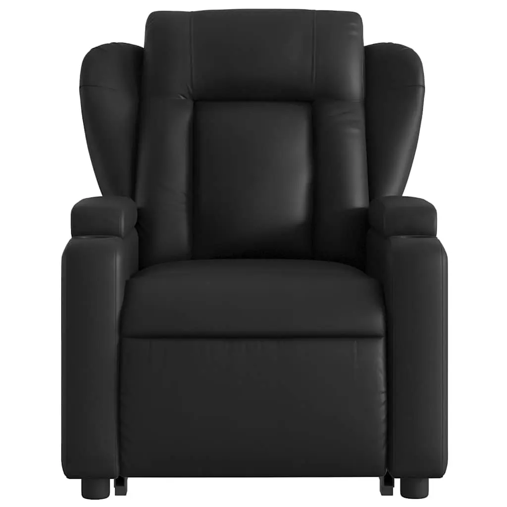Electric Massage Recliner Chair in Black Faux Leather