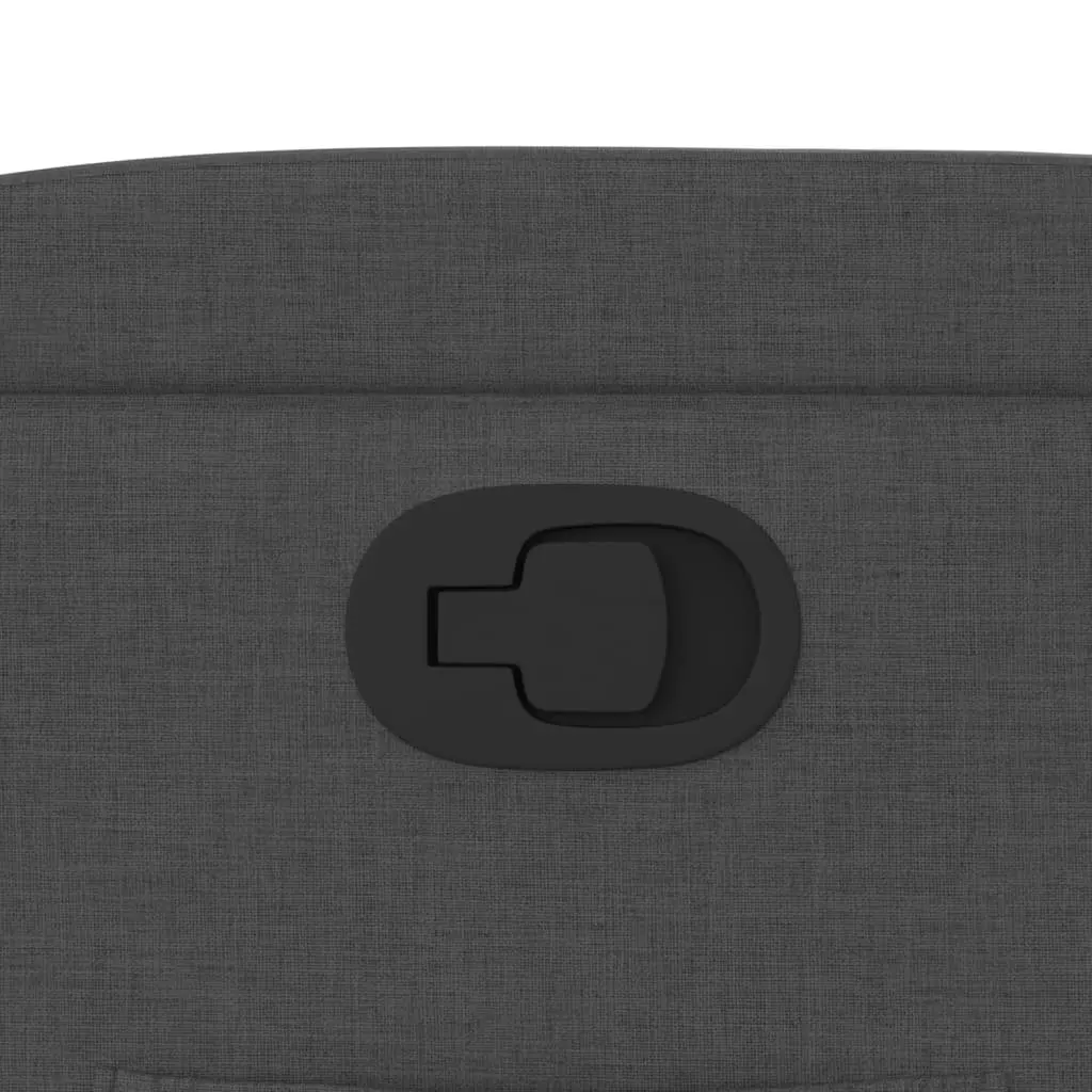 Recliner Chair Manual Reclining Grey Fabric Armchair